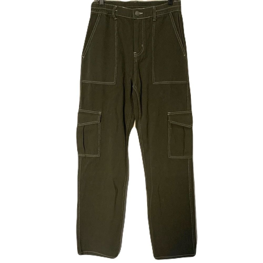 NWT White Fox Boutique Womens Large Khaki Green Keep On Moving Cargo Pants